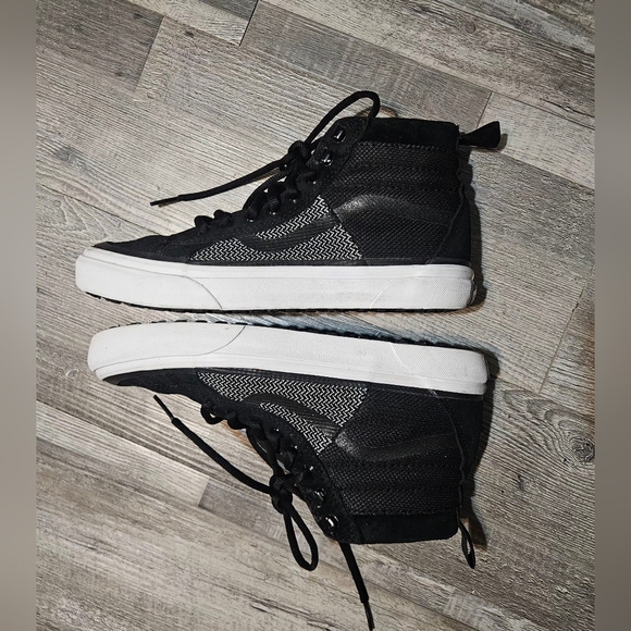 💚Vans Sk8 Hi Plaid Black Men 7 Women 8.5 Unisex Sneakers - Picture 6 of 10